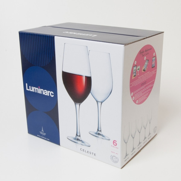 Набор бокалов для вина Celeste 580 мл 6шт Luminarc L5833 - фото 2 - id-p111780460