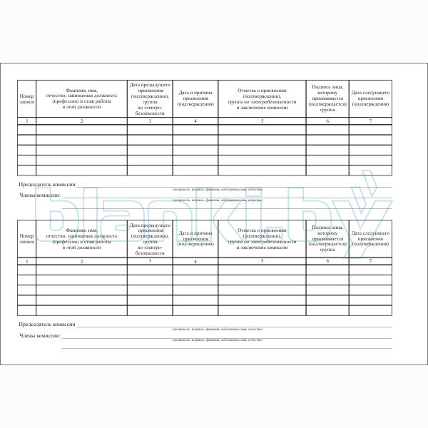 Журнал присвоения 1 группы по электробезопасности неэлектрическому персоналу образец заполнения