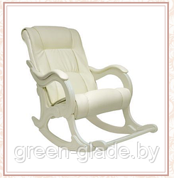 Кресло-качалка с подножкой модель 77 каркас Дуб шампань экокожа Дунди-112