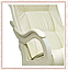 Кресло-качалка с подножкой модель 77 каркас Дуб шампань экокожа Дунди-112, фото 4