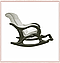 Кресло-качалка с подножкой модель 77 каркас Венге экокожа Mango-002, фото 2