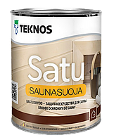 Водоразбавляемое защитное средство (лак) для деревянных поверхностей SAUNA-NATURA SATU Saunasuoja, глянец, 2,7