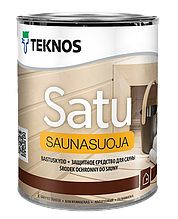 Водоразбавляемое защитное средство (лак) для деревянных поверхностей SAUNA-NATURA SATU Saunasuoja, глянец, 2,7