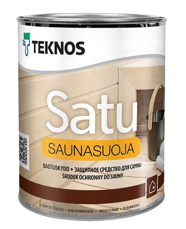 Водоразбавляемое защитное средство (лак) для деревянных поверхностей SAUNA-NATURA SATU Saunasuoja, глянец, 2,7 - фото 1 - id-p111789189