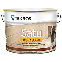 Водоразбавляемое защитное средство (лак) для деревянных поверхностей SAUNA-NATURA SATU Saunasuoja, глянец, 9