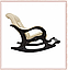 Кресло-качалка с подножкой модель 77 каркас Венге ткань Montana-902, фото 2