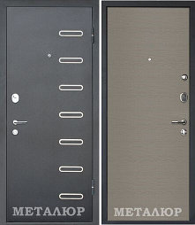 Двери входные металлические МеталЮр М29, дуб французский серый