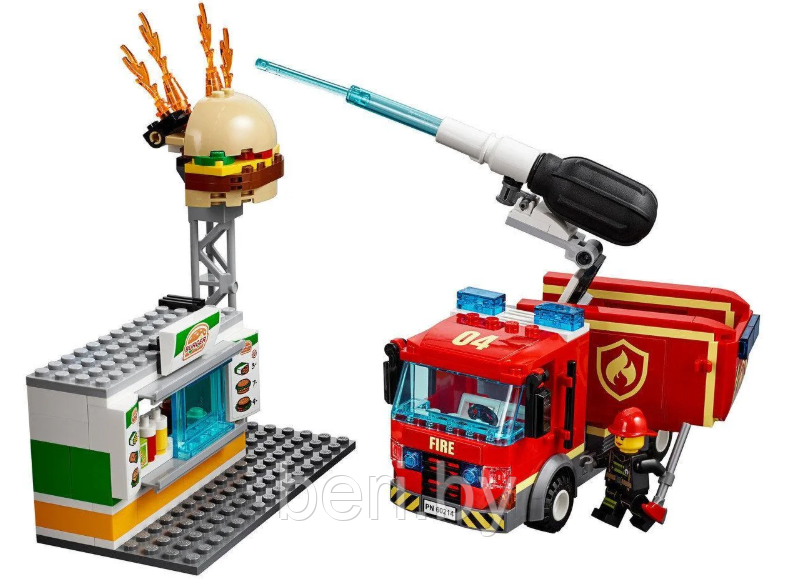11213 Конструктор Lari "Пожар в бургер-кафе", Аналог Lego City 60214, 345 деталей - фото 7 - id-p111806217