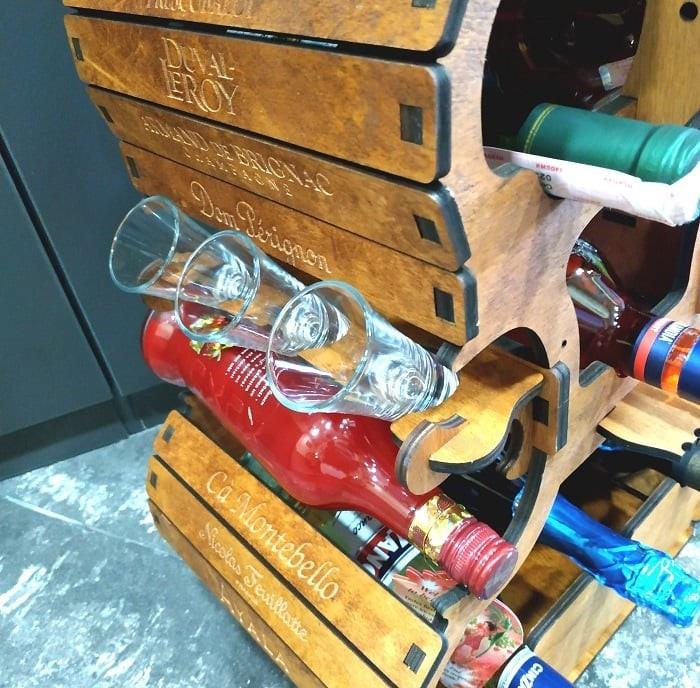 Мини бар «Виолончель» с набором бокалов и рюмок - фото 3 - id-p97775346