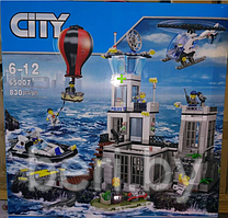 65007 Конструктор CITY Остров-тюрьма, аналог Lego City 60130, 830 деталей