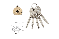 Цилиндр 121/F 5 ключей
