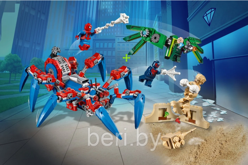 11187 Конструктор Bela Spider Hero "Паучий вездеход", аналог Lego Marvel Super Heroes 76114, 440 деталей - фото 4 - id-p111832293