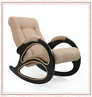 Кресло-качалка модель 4 каркас Венге ткань Мальта-03 с лозой