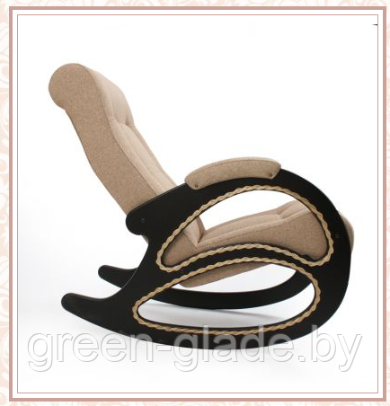Кресло-качалка модель 4 каркас Венге ткань Мальта-03 с лозой - фото 2 - id-p23816584
