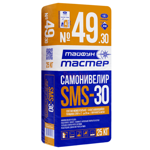 Самонивелир цементный Тайфун Мастер №49-30 SMS (25 кг.)