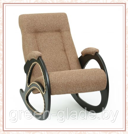 Кресло-качалка модель 4 каркас Венге ткань Мальта-17 с лозой
