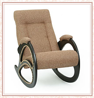 Кресло-качалка модель 4 каркас Венге ткань Мальта-17 с лозой