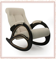 Кресло-качалка модель 4 каркас Венге ткань Мальта-01 с лозой