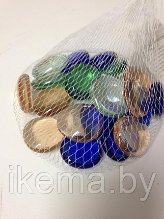 НАБОР КАМНЕЙ стеклянных декоративных 250 г,  20 шт, диаметр 1,8-2 см (код 190006), фото 2