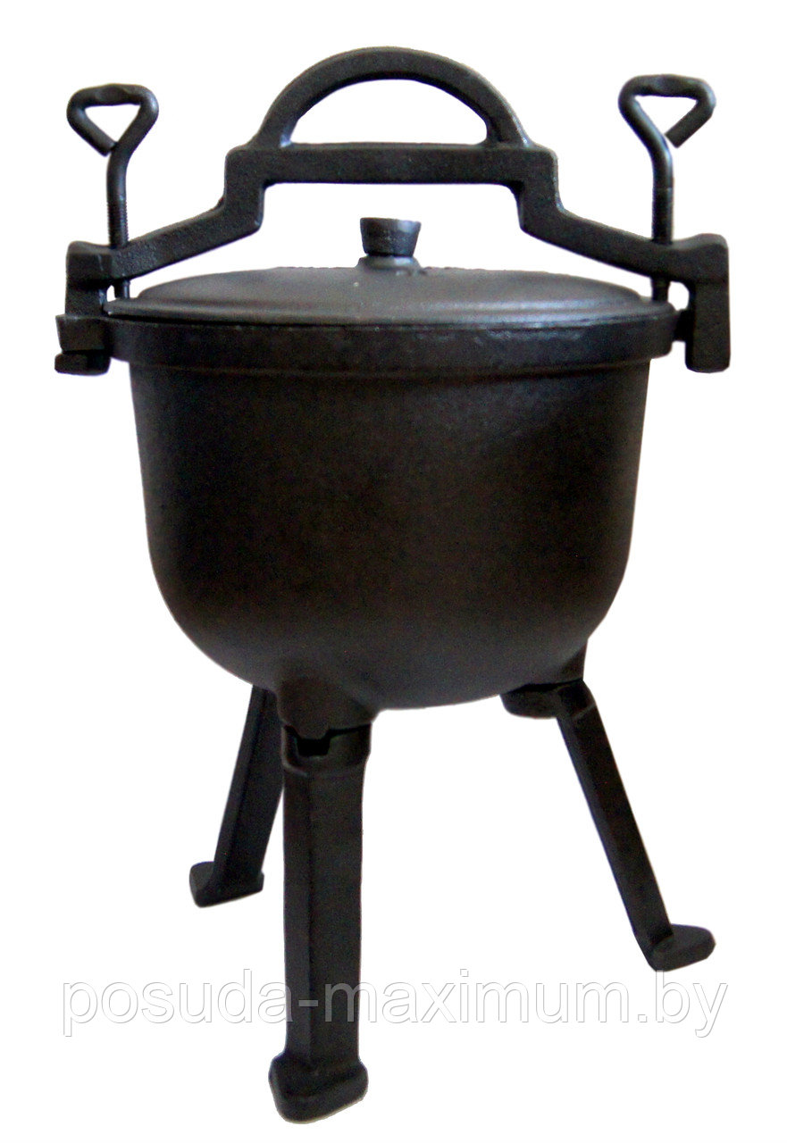 Котелок чугунный на ножках Kamille KM-4800V 4л