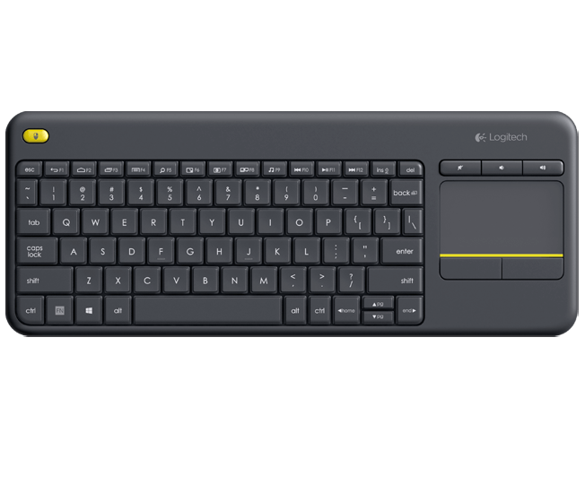 Беспроводная клавиатура Logitech Wireless Touch Keyboard K400 Plus с тачпадом, black, 88 клавиш - фото 2 - id-p111874032