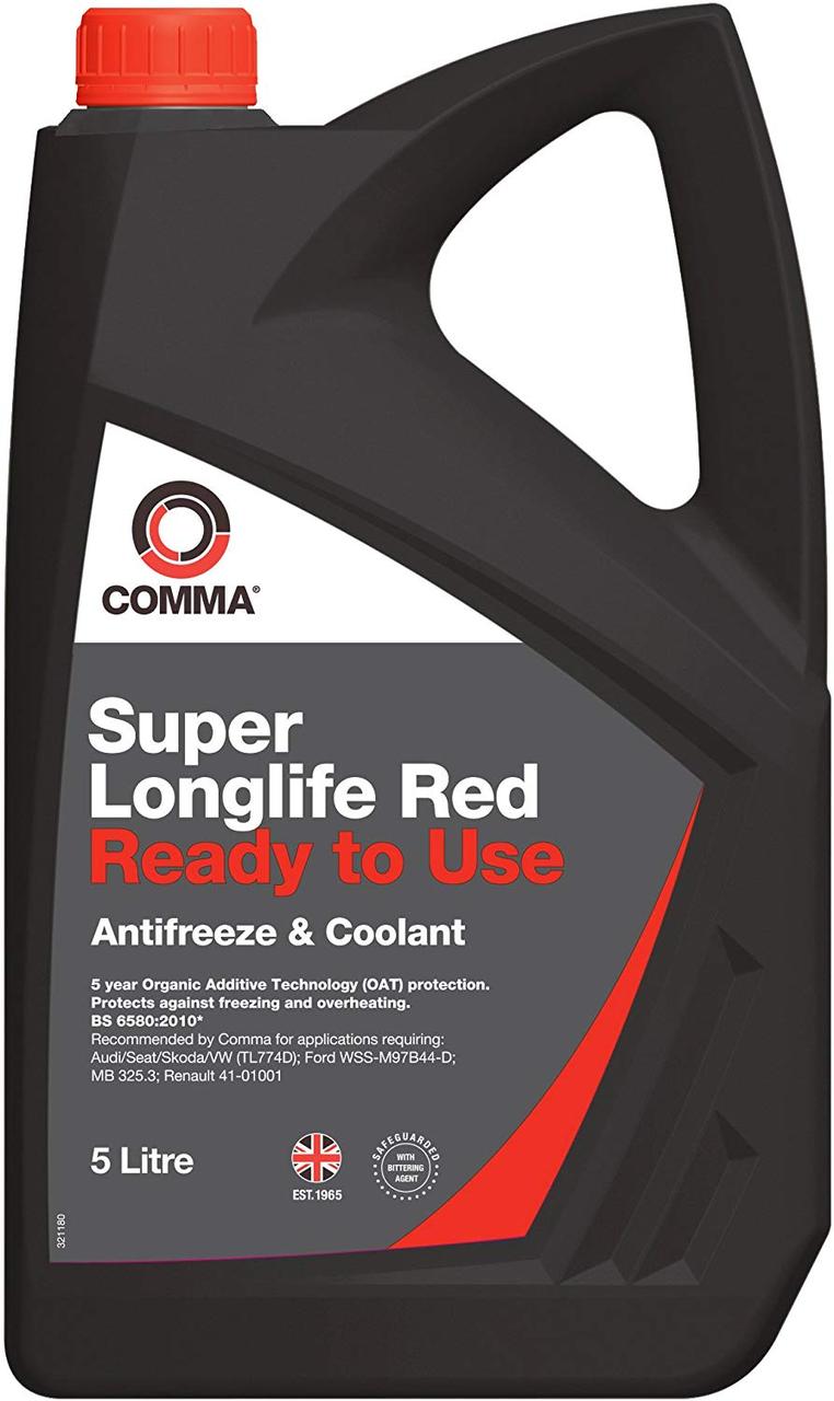 Антифриз COMMA Super Longlife Red Concentrate Красный 5л