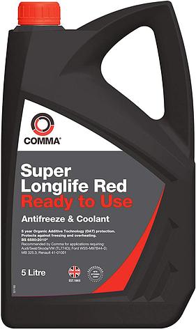 Антифриз COMMA Super Longlife Red Concentrate Красный 5л, фото 2