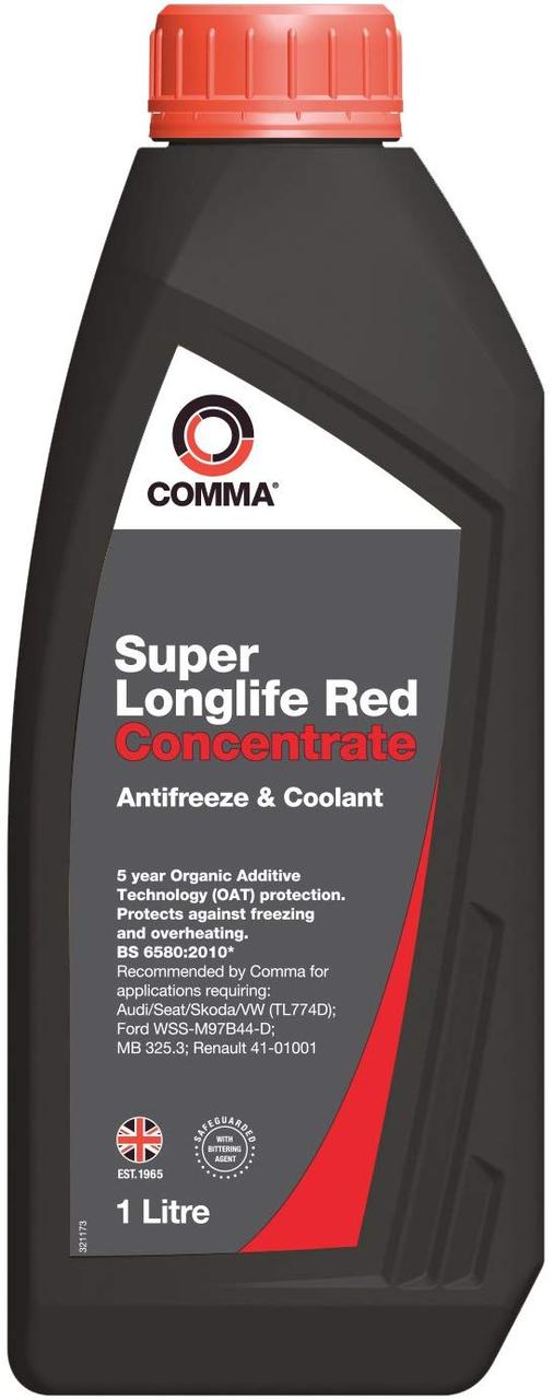 Антифриз COMMA Super Longlife Red Concentrate Красный 1л