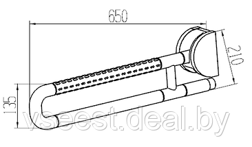 Поручень U-образный откидной Dikalan 1W014-Y Под заказ, фото 2