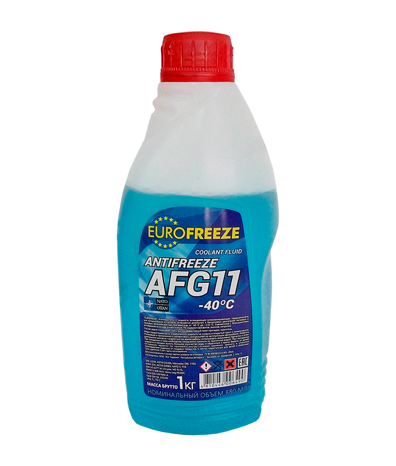 Антифриз Eurofreeze 52290 Antifreeze синий AFG 11 -35C 1кг 0,88л