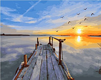 Картина по номерам Рассвет над озером (PC4050549)