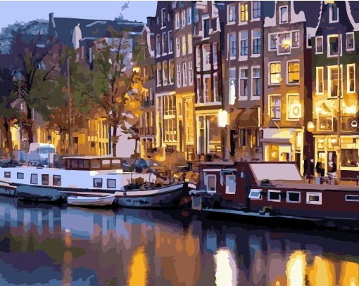 Картина по номерам Огни Амстердама (PC4050571) - фото 1 - id-p111913389