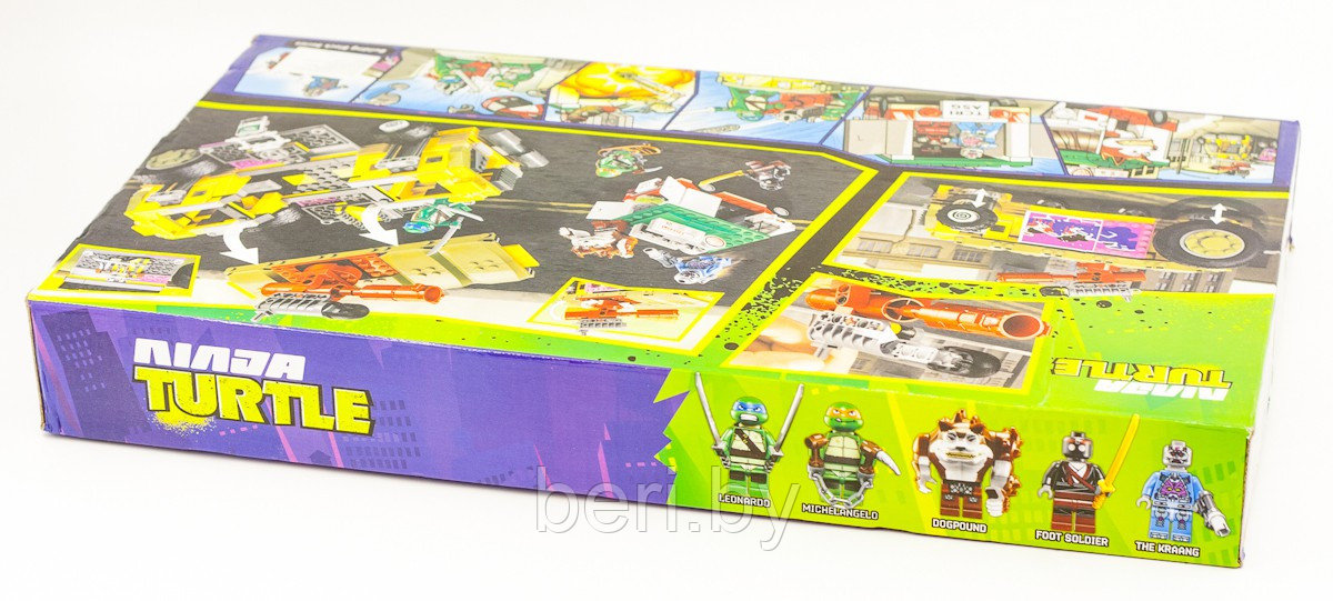10211 Конструктор Bela Ninja Turtles "Преследование на грузовике черепашек", 627 деталей, аналог Lego 79104 - фото 6 - id-p111945946