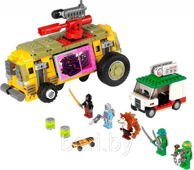 10211 Конструктор Bela Ninja Turtles "Преследование на грузовике черепашек", 627 деталей, аналог Lego 79104 - фото 2 - id-p111945946