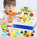 Детский конструктор мозаика с шуруповертом Magic Panel арт.151 развивающие игрушки, 151 деталь, фото 5