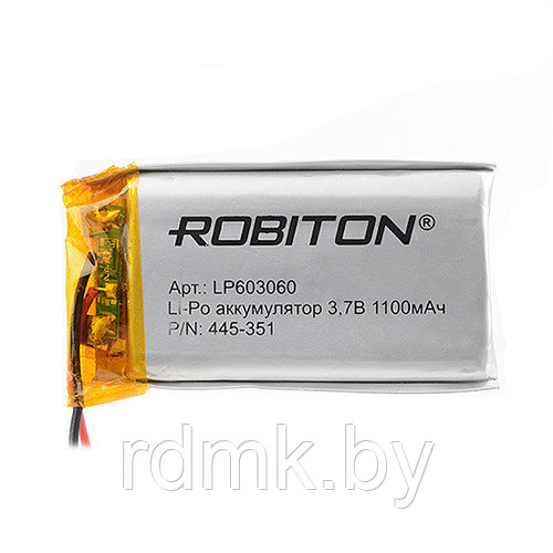 Литий полимерный, Li-po аккумулятор LP603060, 3,7v 1100mAh - фото 1 - id-p111972901