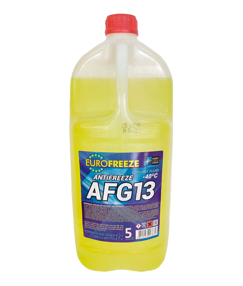 Антифриз Eurofreeze 53351 Antifreeze жёлтый AFG 13 -35C 1кг 0,88л