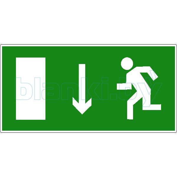 Знак Указатель двери эвакуационного выхода (левосторонний) - фото 1 - id-p111200082