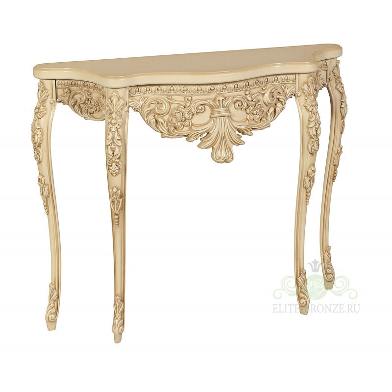 Консольный стол "Версаль" средний 960 х 812 х 345цвет "Слоновая кость" - фото 1 - id-p111523478