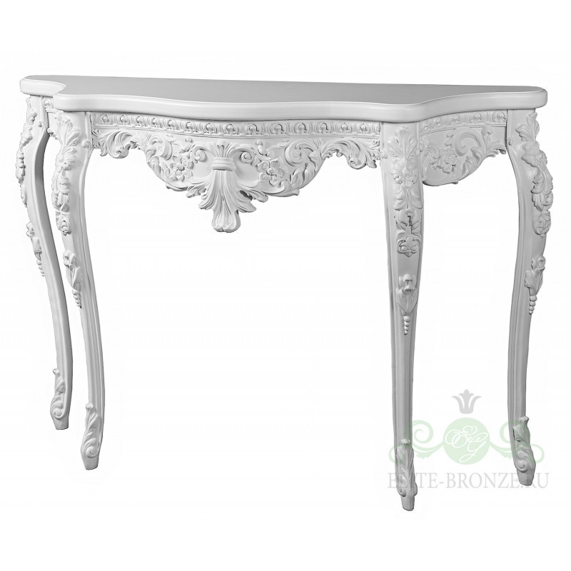 Консольный стол "Версаль" 1140 х 812 х 345цвет "White snow"