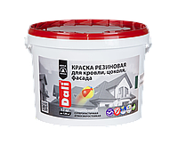 Dali краска резиновая для кровли, цоколя, фасада 12 кг, коричневый
