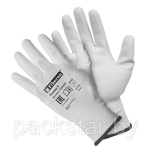 Перчатки из полиэстера с полиуретановым покрытием Fiberon (стоимость без НДС)