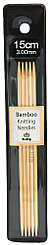 Tulip Спицы чулочные "Bamboo" 3 мм / 15см, натуральный бамбук, уп.5шт.