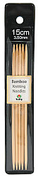Tulip Спицы чулочные "Bamboo" 3,5 мм / 15см, натуральный бамбук, уп.5шт.