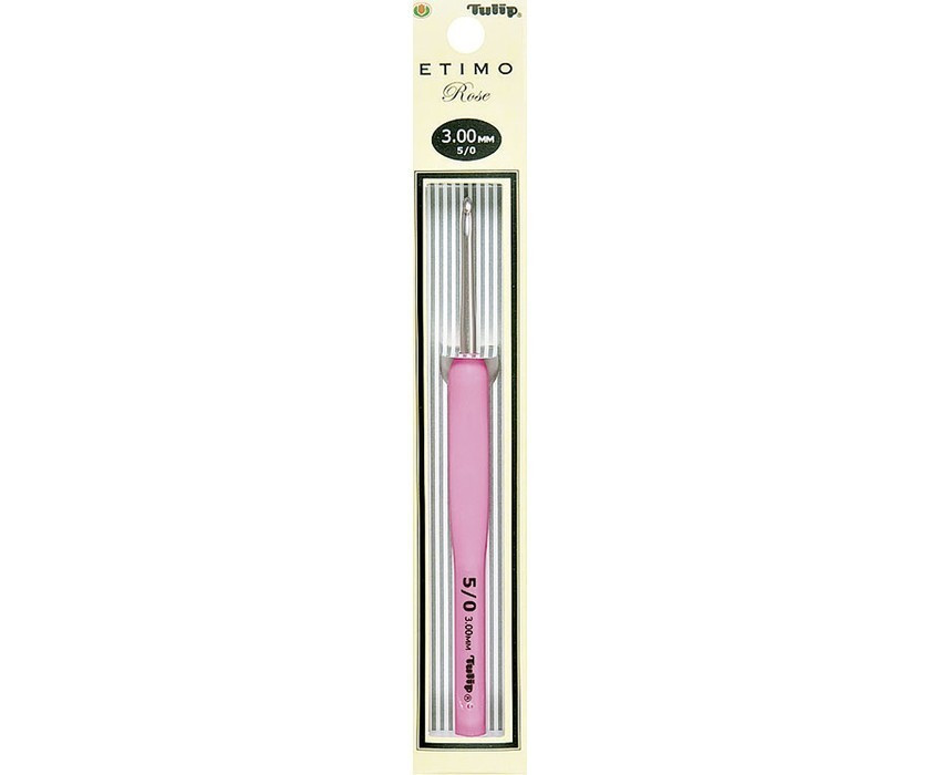 Крючок для вязания с ручкой "ETIMO Rose"  3 мм, алюминий / пластик