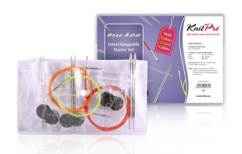 Knit Pro Набор "Starter Set" съемных спиц "Nova Metal" латунь, 3 вида спиц:4,5,6 мм