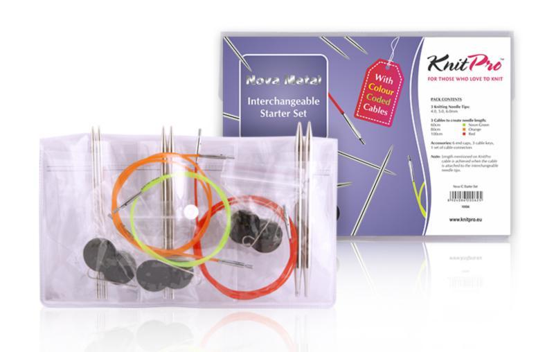 Knit Pro Набор "Starter Set" съемных спиц "Nova Metal" латунь, 3 вида спиц:4,5,6 мм - фото 1 - id-p111988403