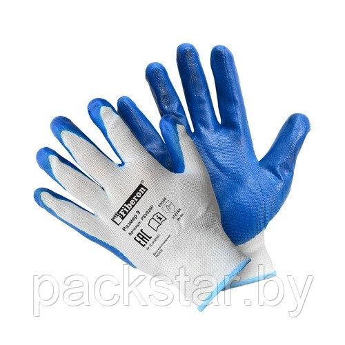Перчатки из полиэстера с нитриловым покрытием Fiberon (стоимость без НДС)