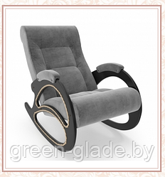 Кресло-качалка модель 4 каркас Венге ткань Verona Antrazite Grey с лозой
