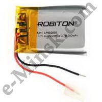 Аккумулятор ROBITON LP602030 3.7В 300мАч PK1 (6х20x30мм), КНР - фото 1 - id-p110378134